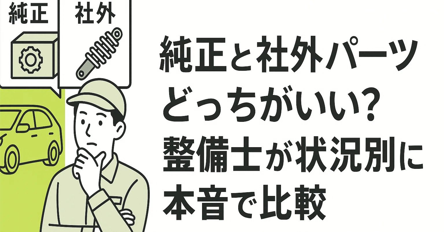 純正と社外パーツどっちがいい？～整備士が状況別に本音で比較 