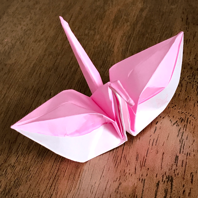 折り鶴 下手くそだけど私も折ってみました 福鶴 ちびまゆ Note