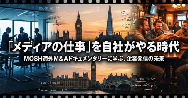 MOSHのM&Aドキュメンタリーが示す、企業メディアの新しい基準