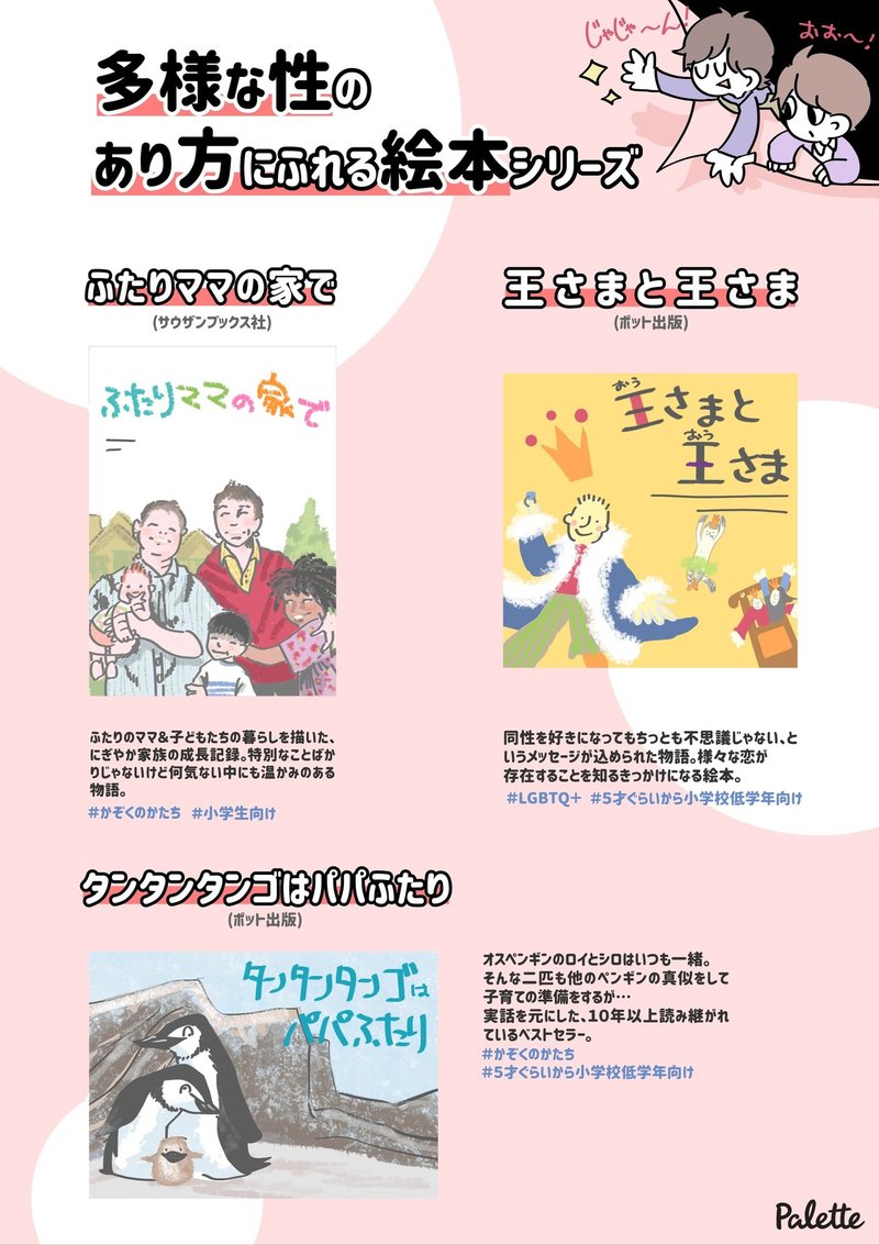 パレットークのオススメする 多様性について学べる絵本たち Lgbtq いろんな家族の形から ロールモデルまで 漫画でわかるlgbtq パレットーク Note パレットークのオススメする 多様性について学べる絵本たち Lgbtq いろんな家族の形から ロールモデルまで 漫画でわかるlgbtq パレットーク Note
