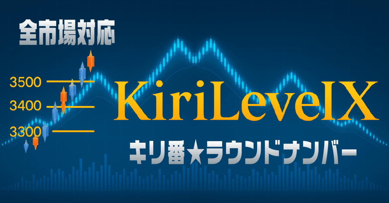 全市場対応キリ番インジケーター｜KiriLevelX – KLX（MT4 / MT5）｜夢親父