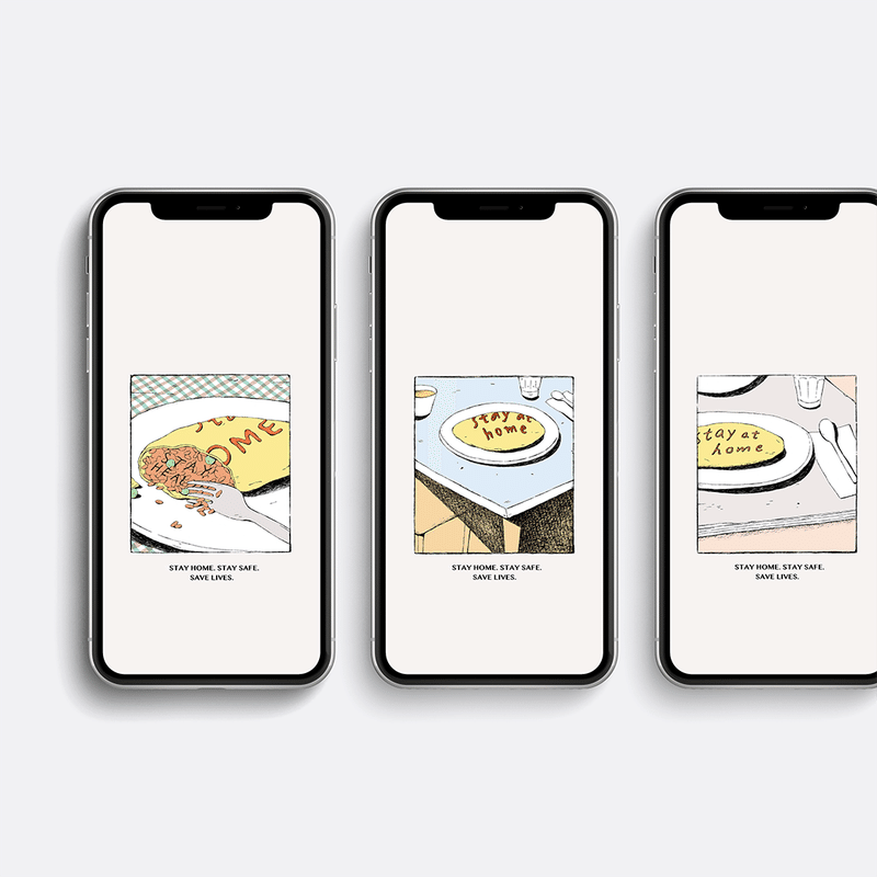Stay At Home スマホ待受け ロック画面 岡田 みそ Okada Miso Note