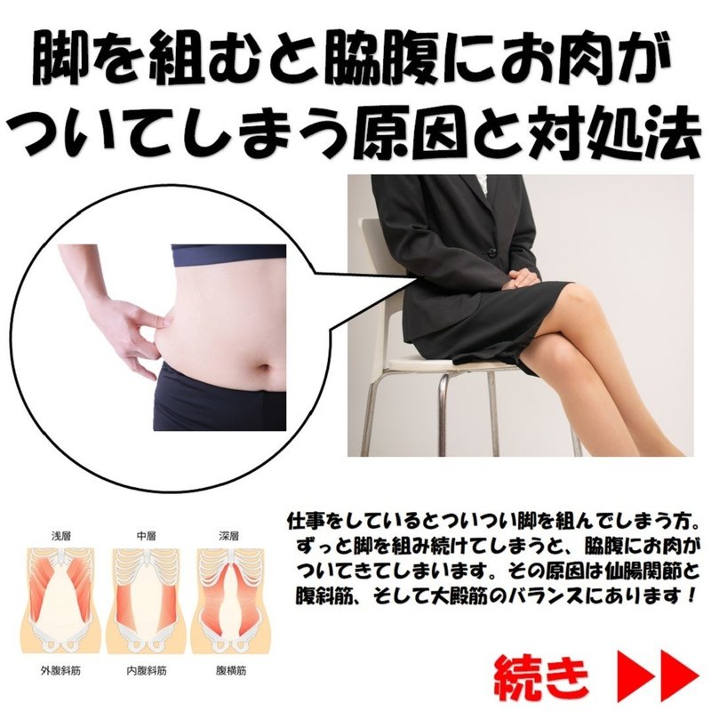 脚を組むと脇腹にお肉がついてしまう原因と対処法 Revisionginza Note 脚を組むと脇腹にお肉がついてしまう原因と対処法 Revisionginza Note