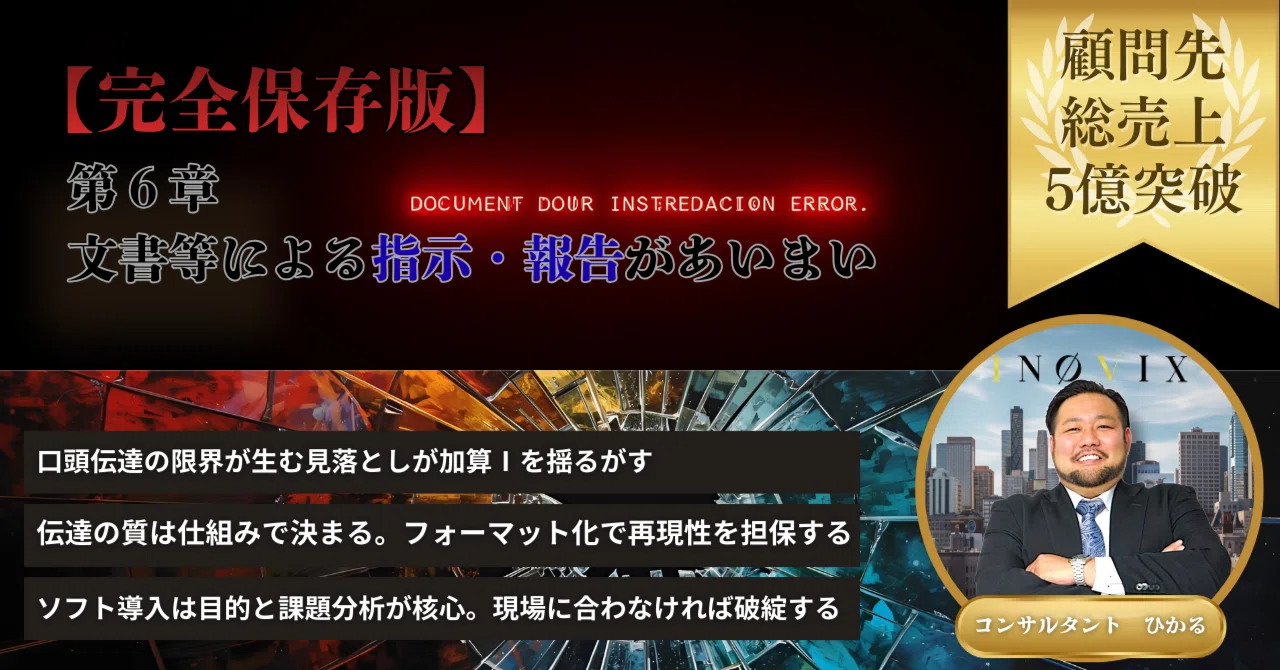 [Chapter 6] Ambiguous Instructions and Reports via Documents, etc ...