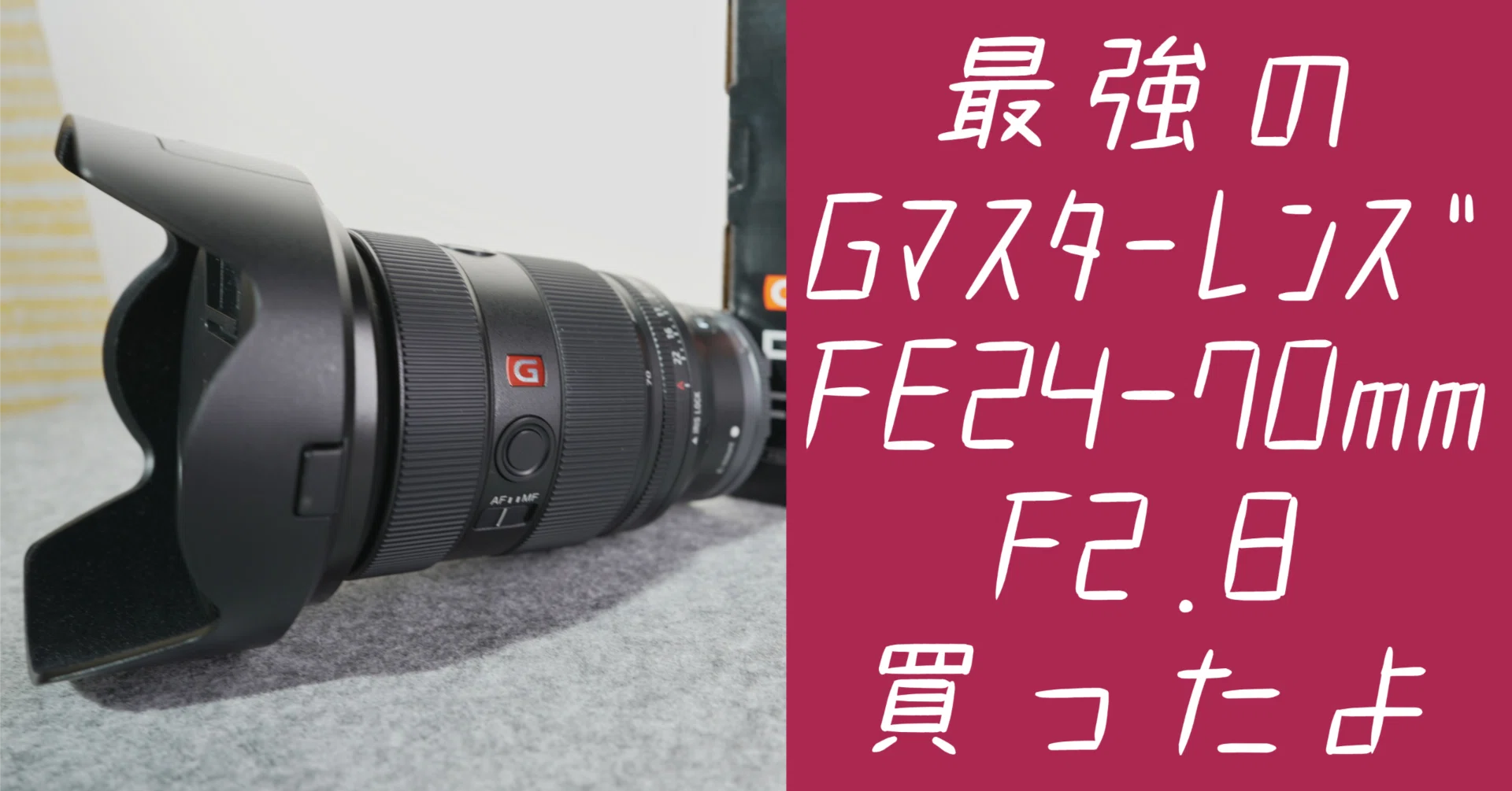 初のGMレンズ FE 24-70mm F2.8 GM II を購入｜パパカメラマンが