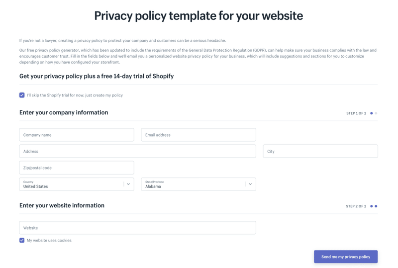 英語のプライバシーポリシーやクッキーポリシーを自動作成してくれる海外サイトまとめ Shuhei Koyama Note