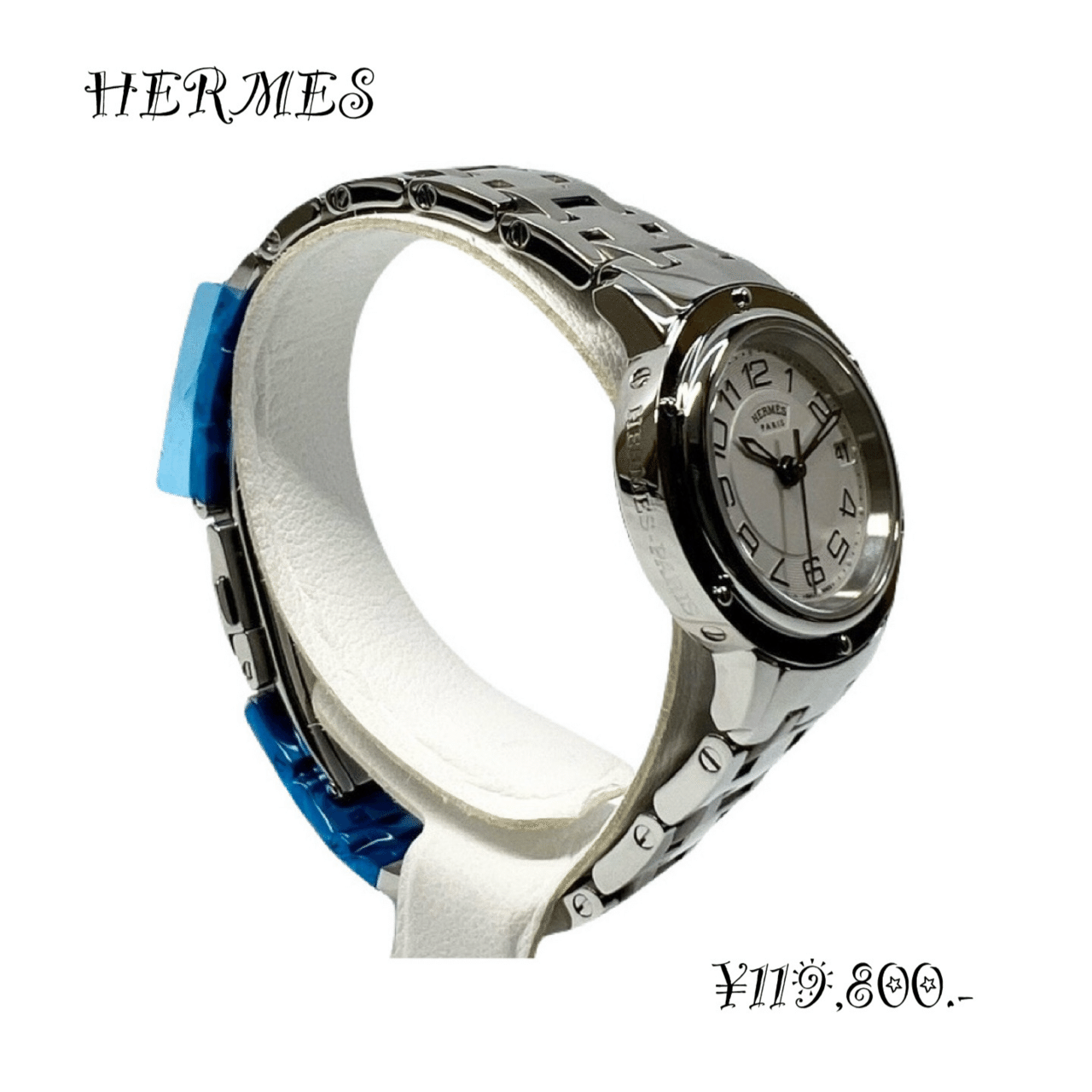 エルメス　クリッパー　クォーツ　オーバーホール済み HERMES】クリッパークラシック CP1.210 オーバーホール・仕上げ済み