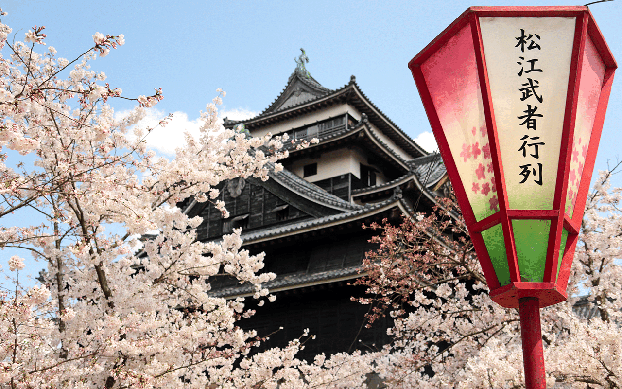 高画質 松江城と竹島資料室の桜 Keitaro Kitagaki Note