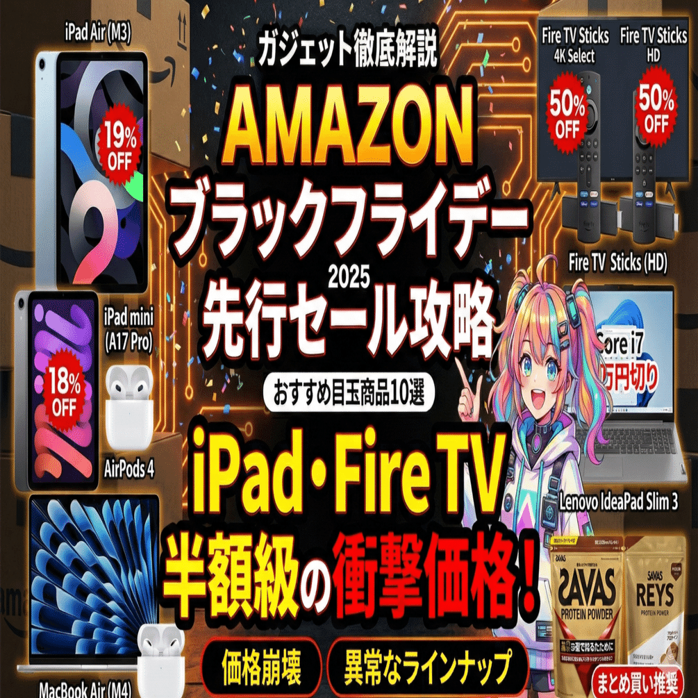 2025年】Amazonブラックフライデー先行セールおすすめ目玉商品10選