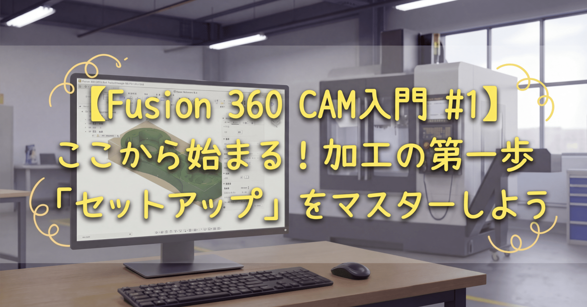 Fusion 360 CAM入門 #1】ここから始まる！加工の第一歩「セットアップ