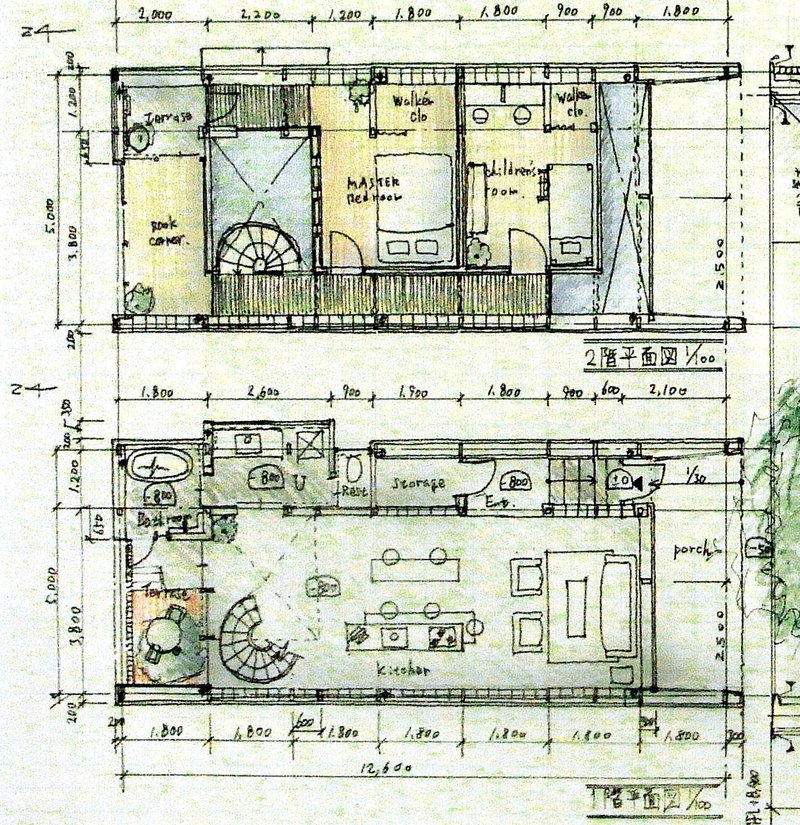 結婚する友人に宛てて描いた図面 ０９ ぱなおとぱなこ Note