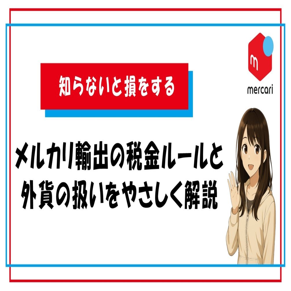 知らないと損をする】メルカリ輸出の税金ルールと外貨の扱いをやさしく解説｜中谷｜メルカリを世界へ