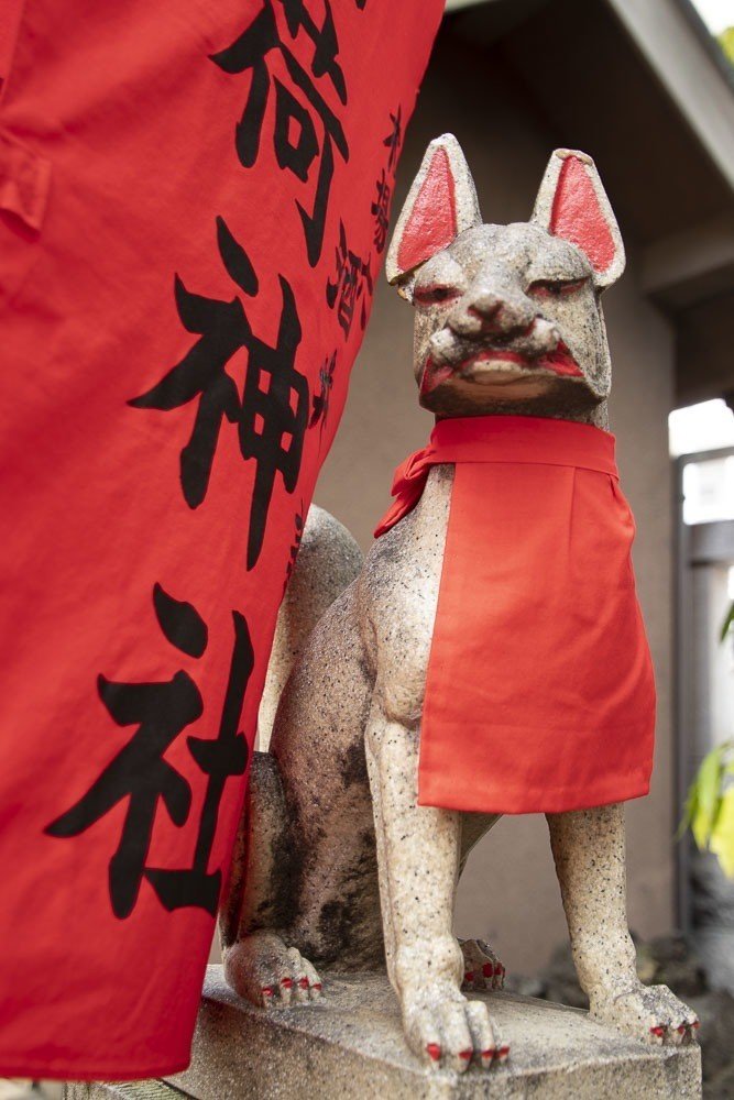 江戸時代 稲荷像 木彫 稲荷狐像 - 木彫の注文制作 販売