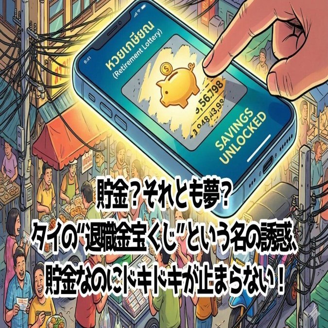 貯金？それとも夢？──タイの“退職金宝くじ”という名の誘惑、貯金なのにドキドキが止まらない！｜JIJI BKK | バンコク在住 日タイ 比較とNote執筆が趣味の元医療系ファシリテーター
