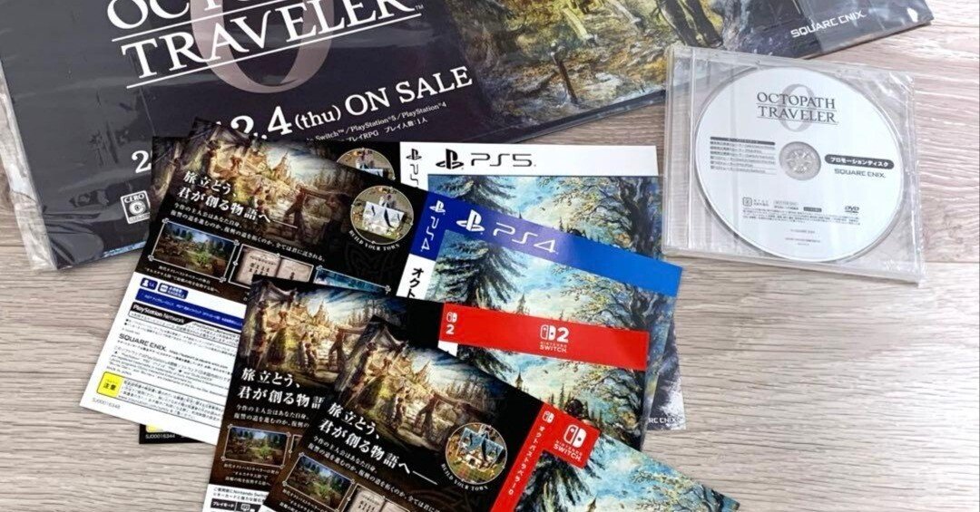 オクトパストラベラー0 販促　告知　POP プロモーション　DVD ダミジャケ 本日見つけた掘り出しモン!】オクトパストラベラー0の販促POPと