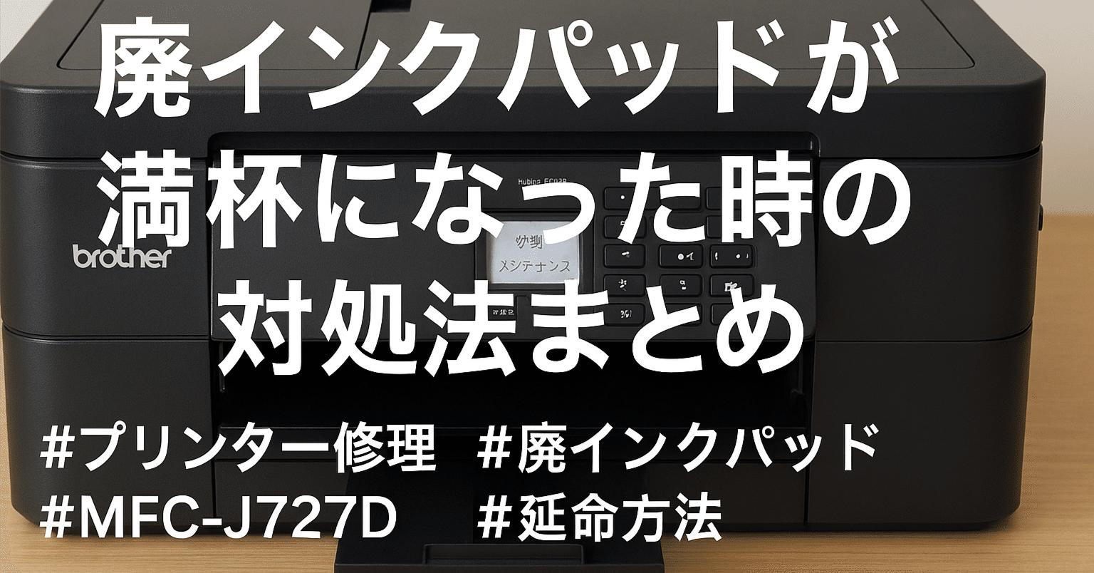 廃インクパッドが満杯になった時の対処法まとめ（ブラザー製品の場合