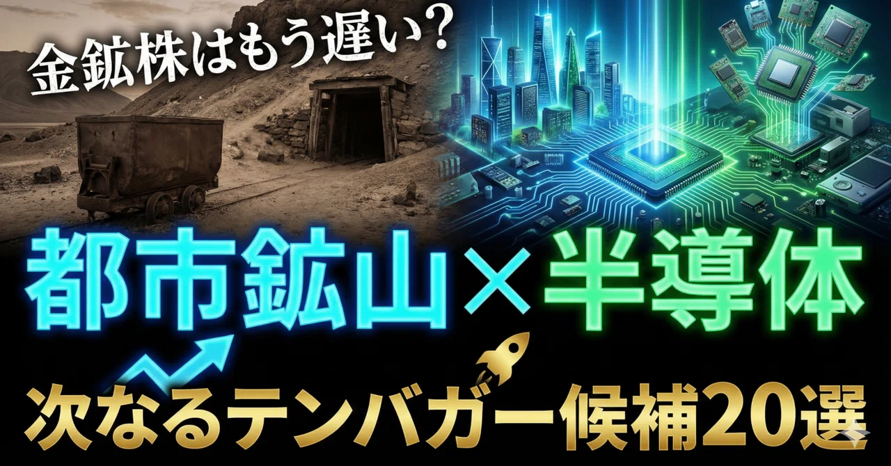 都市鉱山 緊急特集】金鉱株はもう遅い？プロが密かに仕込む「都市鉱山×半導体