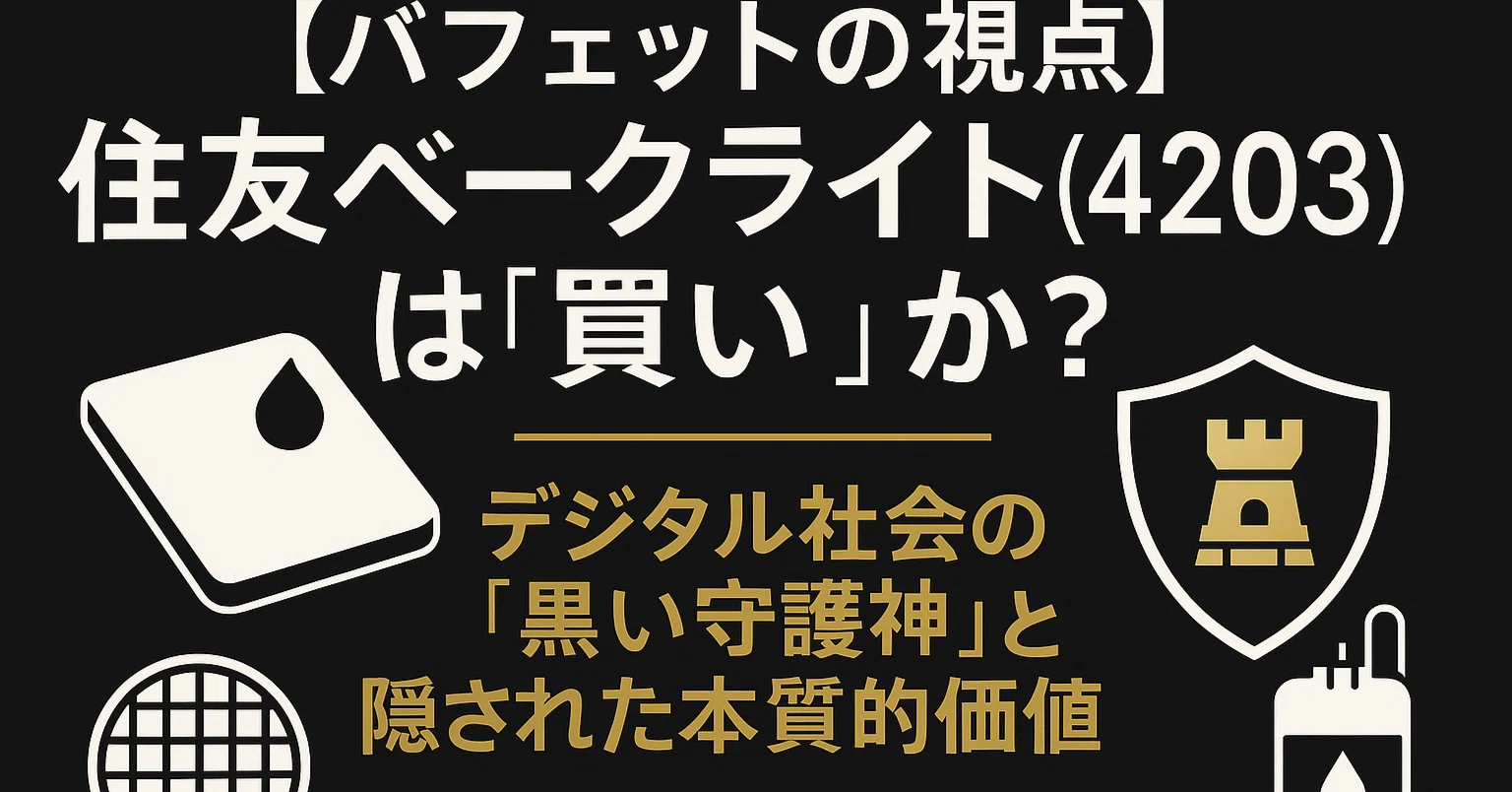 バフェットの視点】住友ベークライト (4203) は『買い』か 