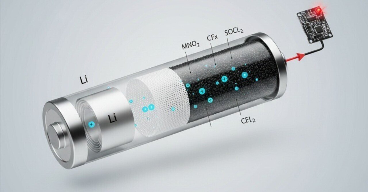 🔋 リチウム一次電池：長寿命と高電圧を誇る高性能電源の科学｜さぷり。