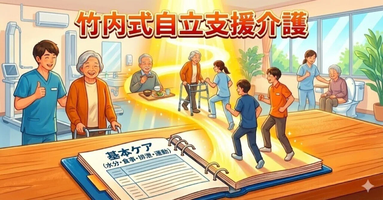 竹内式自立支援介護導入のメリットと基本4ケア｜笠原大希｜介護・医療