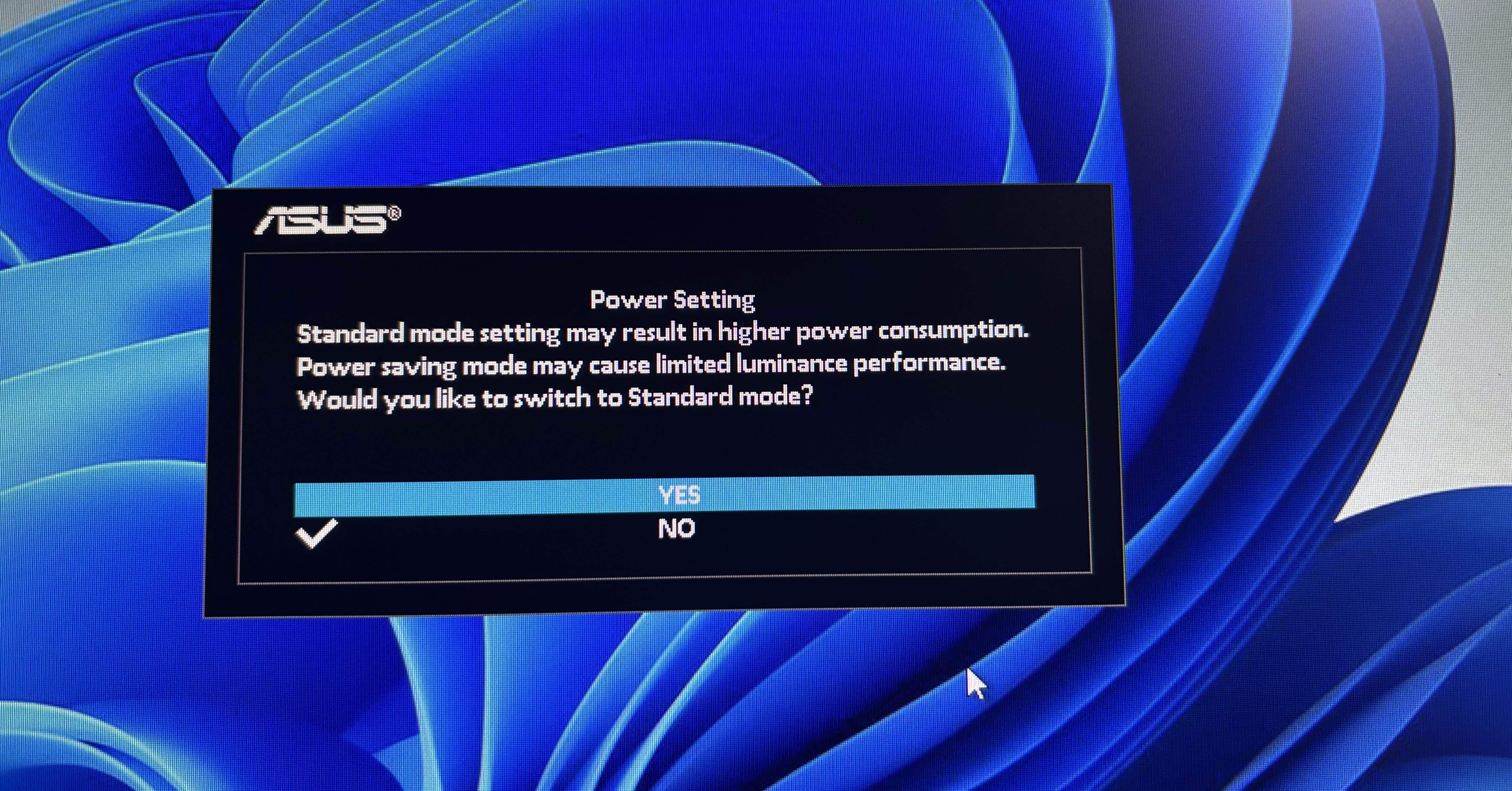 ASUSディスプレイに出てくる「Power Setting」の消し方｜せいる
