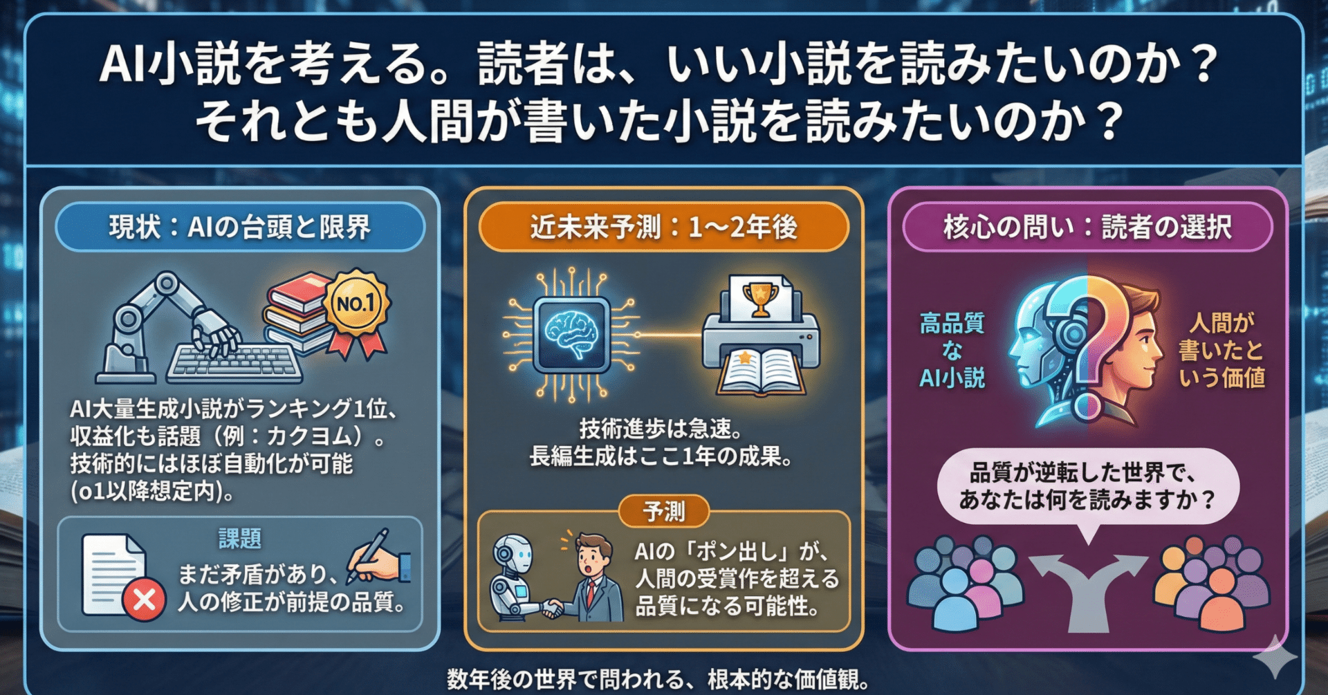 AI小説を考える。読者は、いい小説を読みたいのか？それとも人間が書いた小説を読みたいのか？｜tata