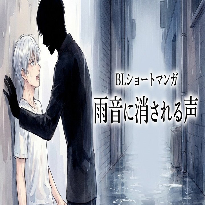 雨音に消される声｜AIマンガ x BL（nano banana pro・1ページ作品