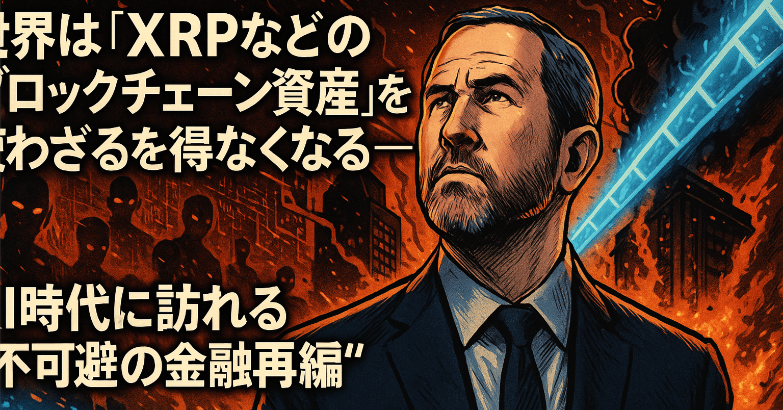 世界は「XRPなどのブロックチェーン資産」を使わざるを得なくなる──AI時代に訪れる“不可避の金融再編”｜光本貴一｜XRP / Ripple