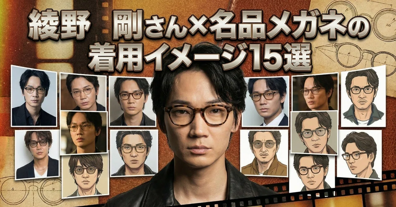 綾野剛着用モデル 総チタンフレーム 伊達メガネ 【公式通販】