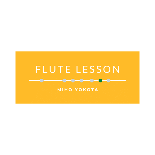 FLUTE LESSON黄色・緑ロゴ