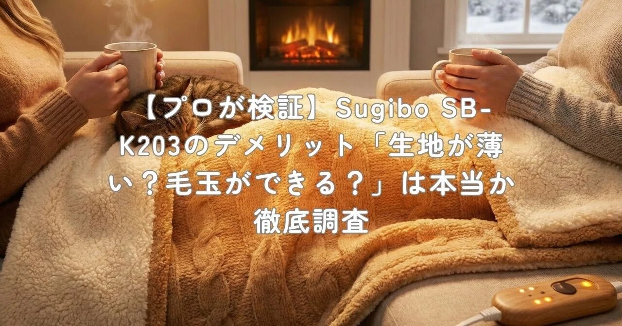 プロが検証】Sugibo SB-K203のデメリット「生地が薄い？毛玉ができる