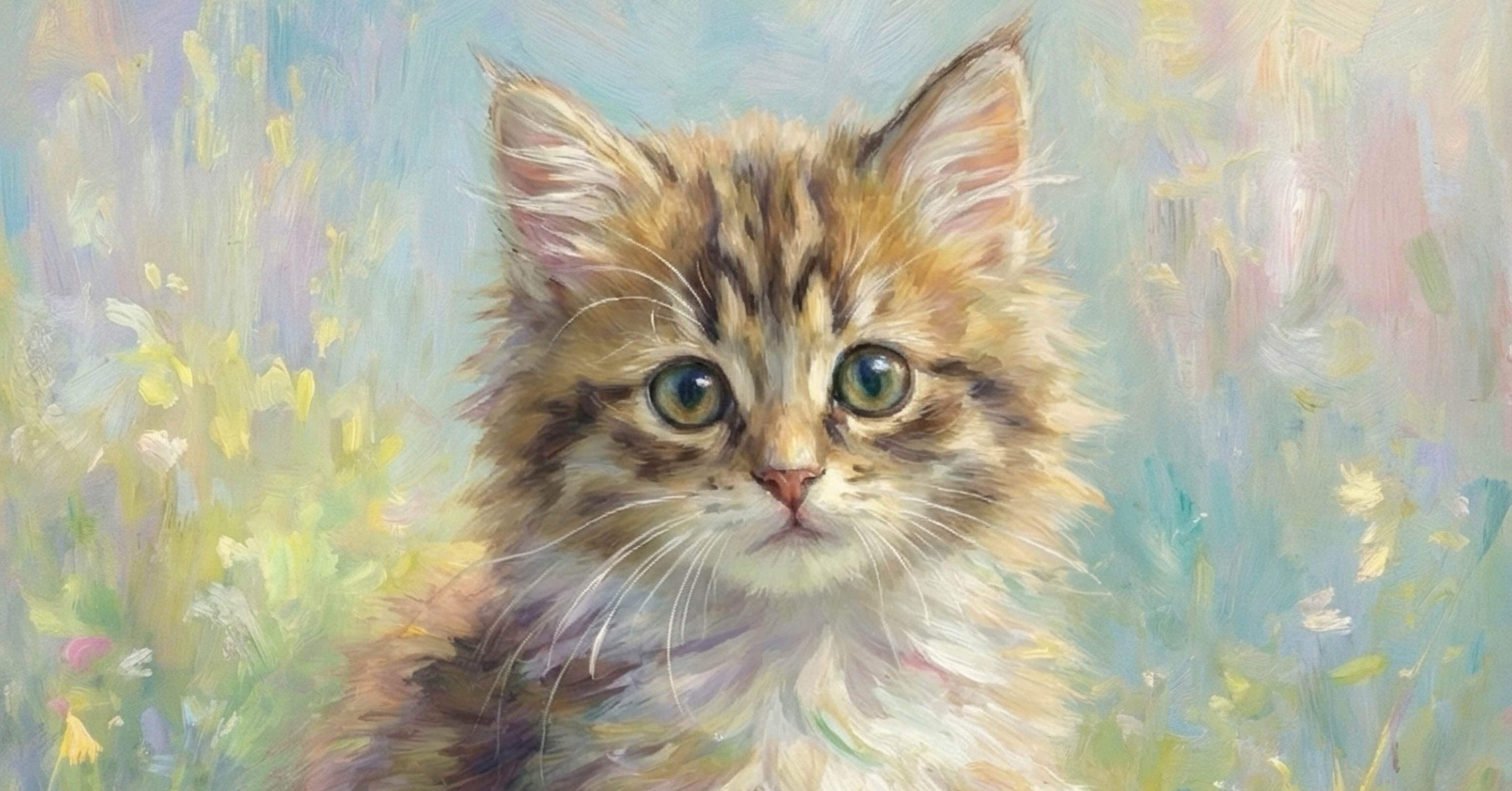 油彩画 人物と動物 画像生成AI】愛猫を油絵風に（Nano Banana Pro）｜蟒蛇 来都（うわばみ