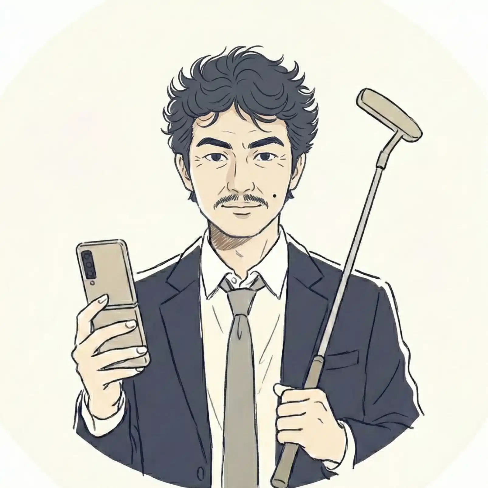 打つサラリーマン