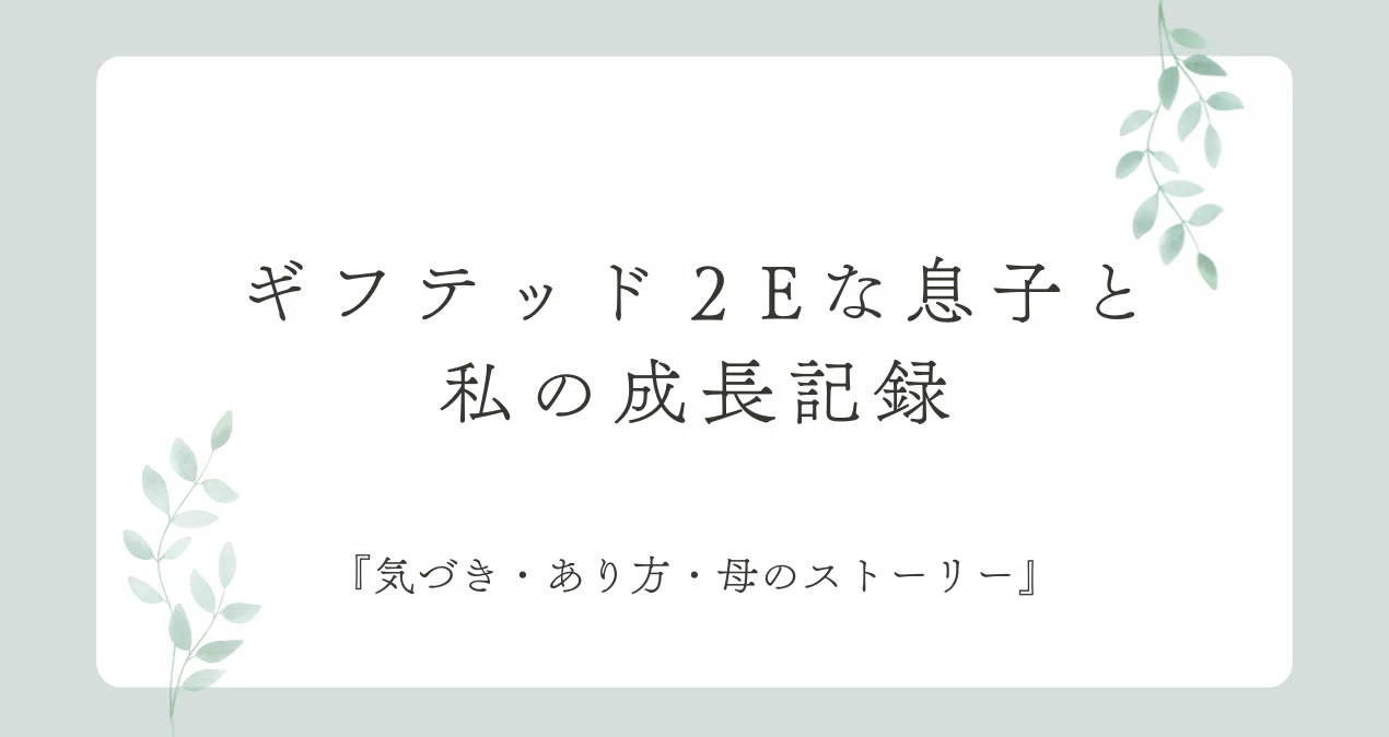 ギフテッド2Eな息子と私の成長記録｜みわ｜note