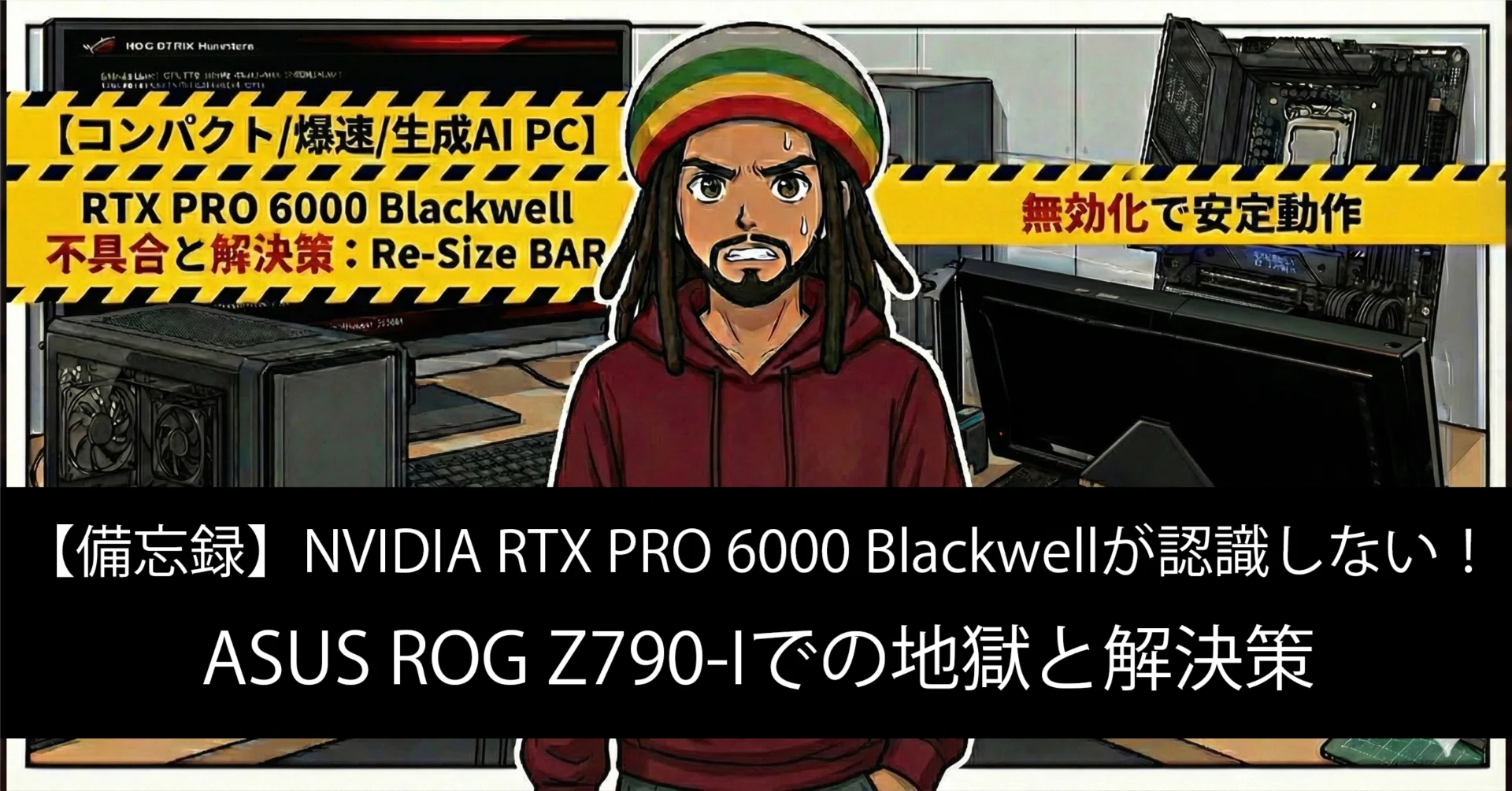 RTX PRO 6000 BlackwellとMini-ITXマザーボードで小型省スペース爆速