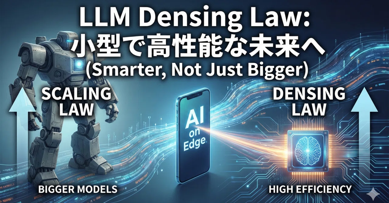 大規模言語モデルの「高密度化の法則 (Densing Law)」：人工知能の効率性とスケーリングにおけるパラダイムシフトに関する包括的調査報告 ...