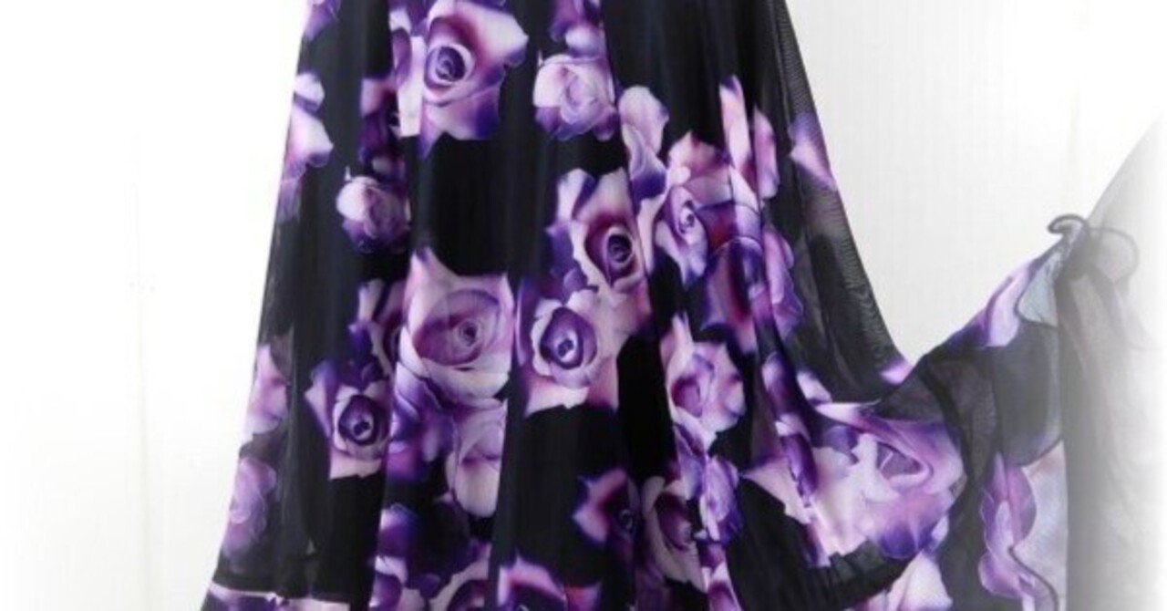 人気の柄ものロングスカート｜社交ダンス衣装アルル