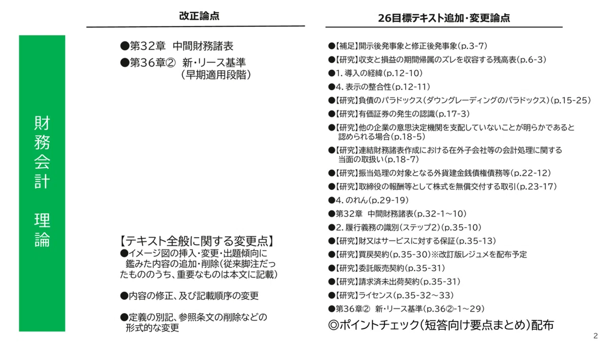 77 TAC経営学 26目標からの教材/サポート強化🔥(各科目25→26改正論点