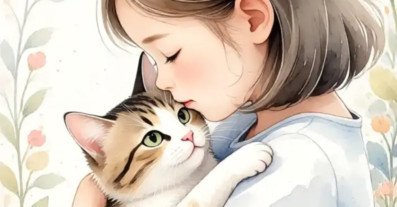 猫と少女｜ふく