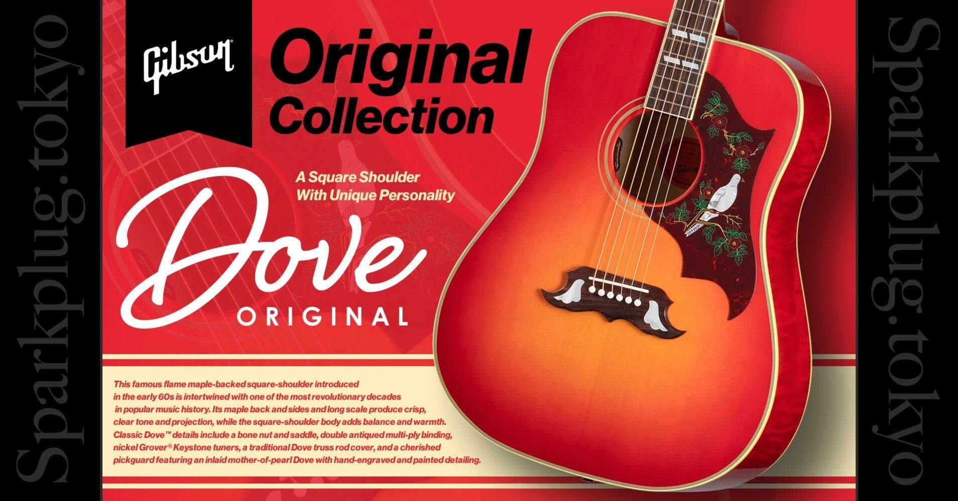 圧倒的個性と高級感を放つ逸品、ギブソン「Dove Original
