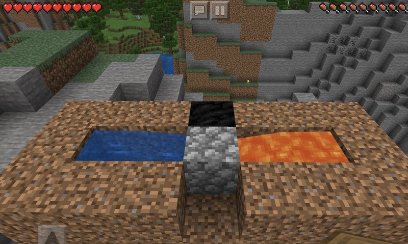 マイクラ 土で作れる 丸石装置の作り方 サバイバルの初心者向け はっぱの ユーカリ Note