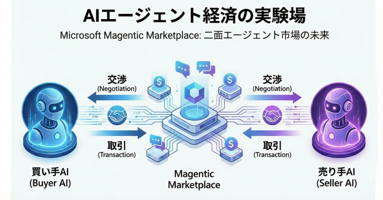 【論文瞬読】AIエージェント経済の実験場：Microsoftが公開したMagentic Marketplaceが示す未来の商取引｜AI Nest