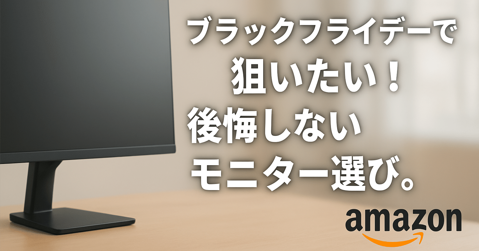 ブラックフライデーで狙いたい！後悔しないゲーミングモニター選び