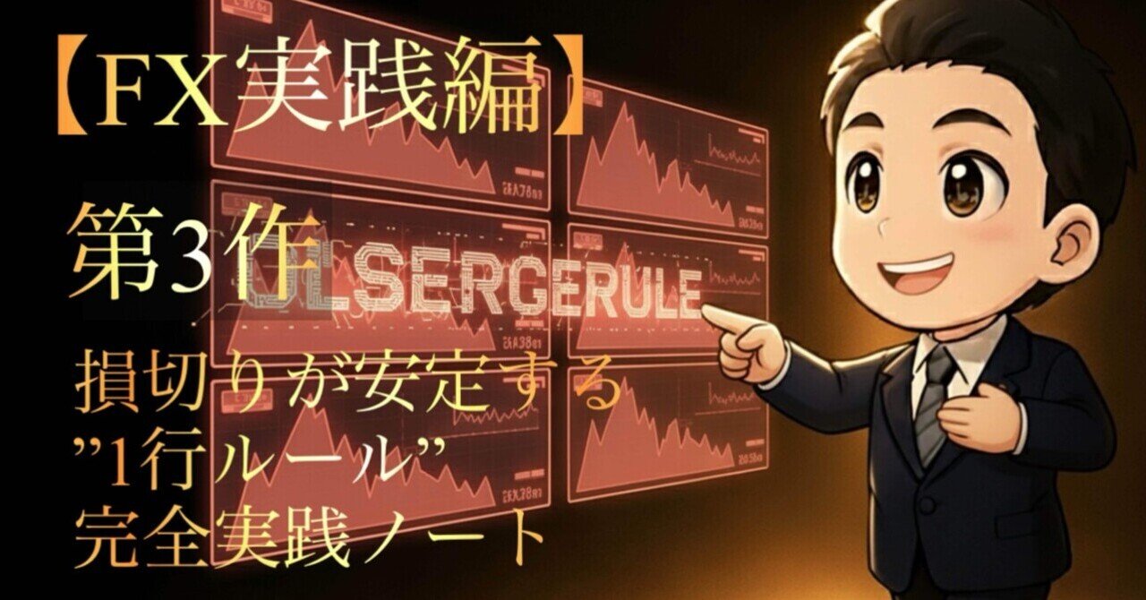 FX実践編】第3作📝損切りが安定する”1行ルール”完全実践ノート｜YRLIFEDESIGN YOSHI