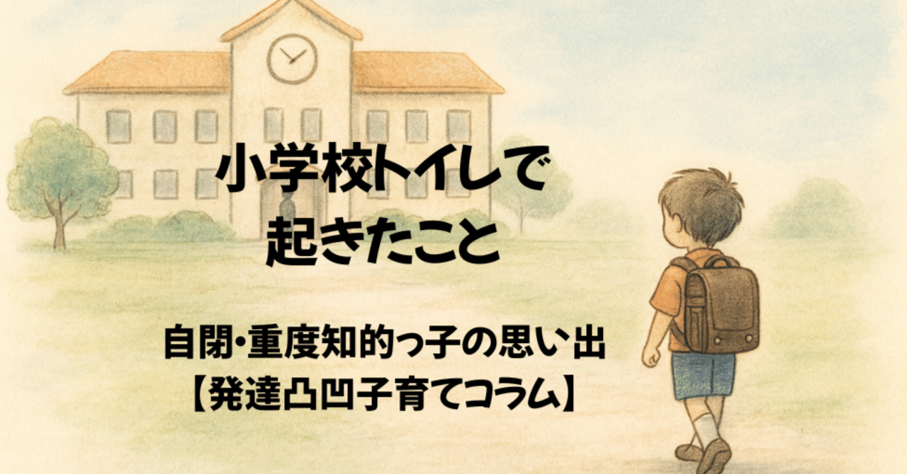 小学校トイレで起きたこと・自閉&重度知的っ子の思い出【発達凸凹子育てコラム】|ワーママ|発達障害|学校|合理的配慮|子育て|悩み|知的障害|たかまみー