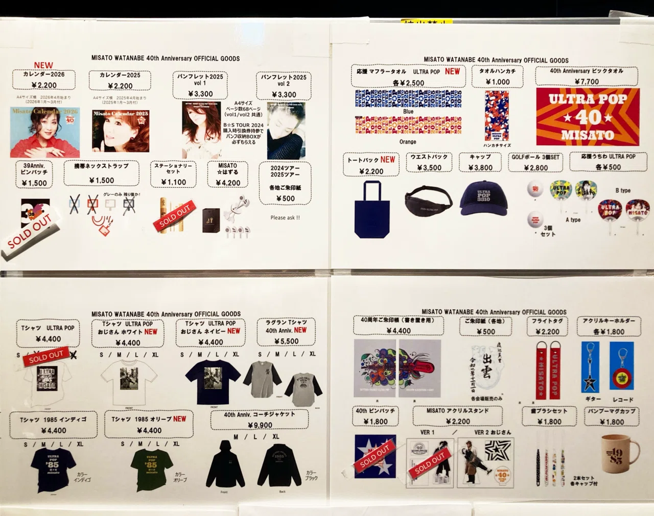 渡辺美里 コンサートツアーパンフレット グッズ 渡辺美里40周年BITTER 