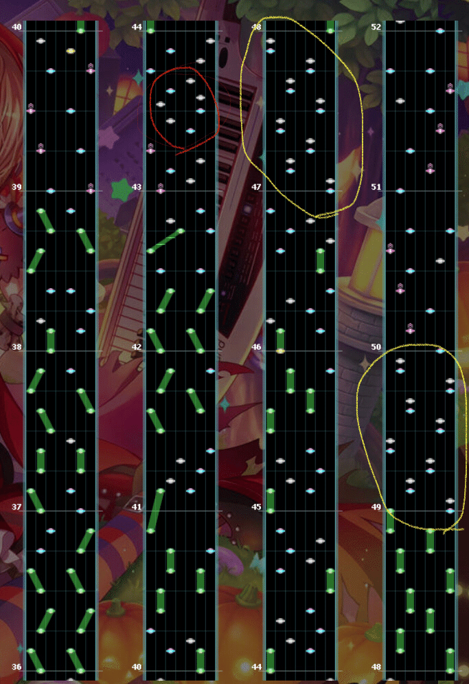 ガルパex26譜面研究vol 3 べこちゃん Note