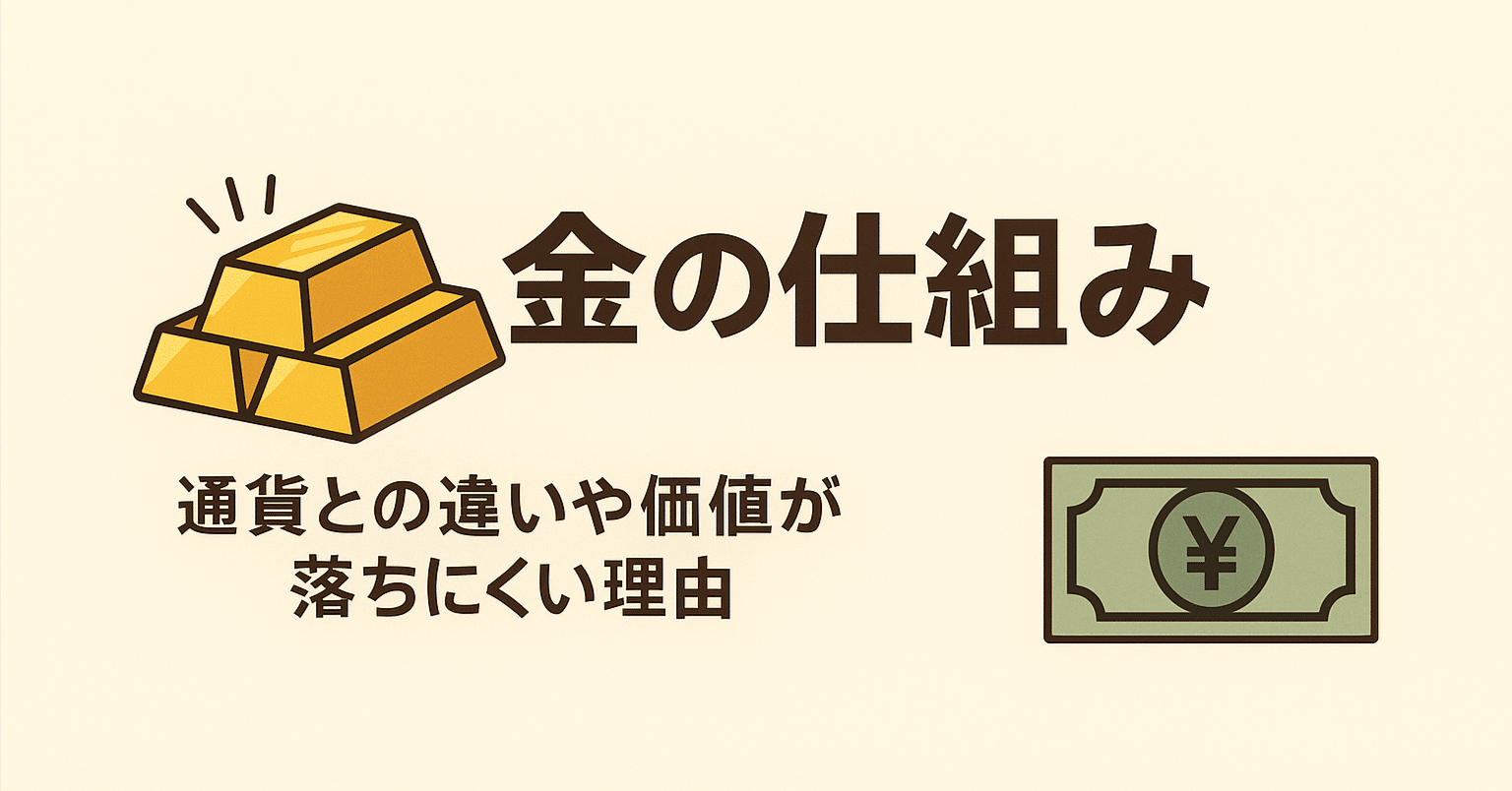 なぜ金は価値が落ちないのか？仕組みをわかりやすく解説」｜中村ファイナンス