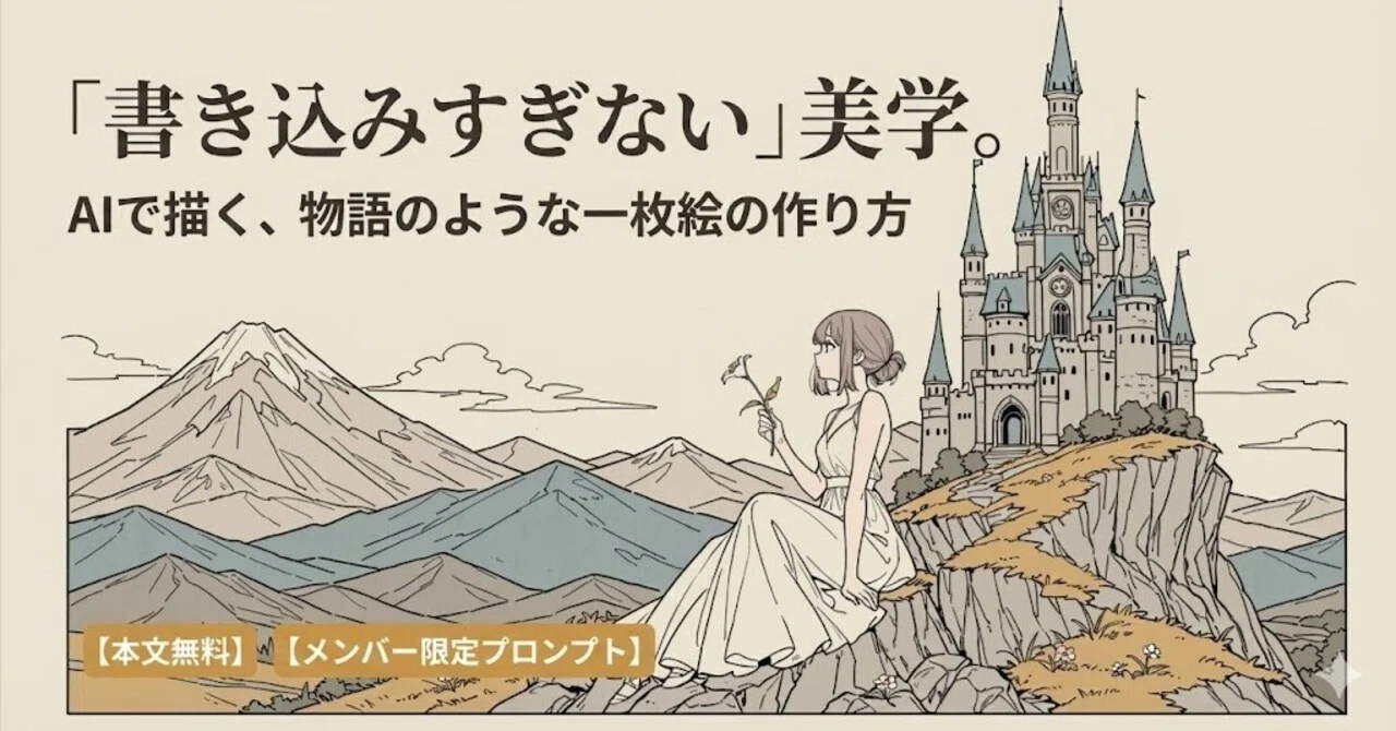 書き込みすぎない」美学。AIで描く、物語のような一枚絵の作り方 