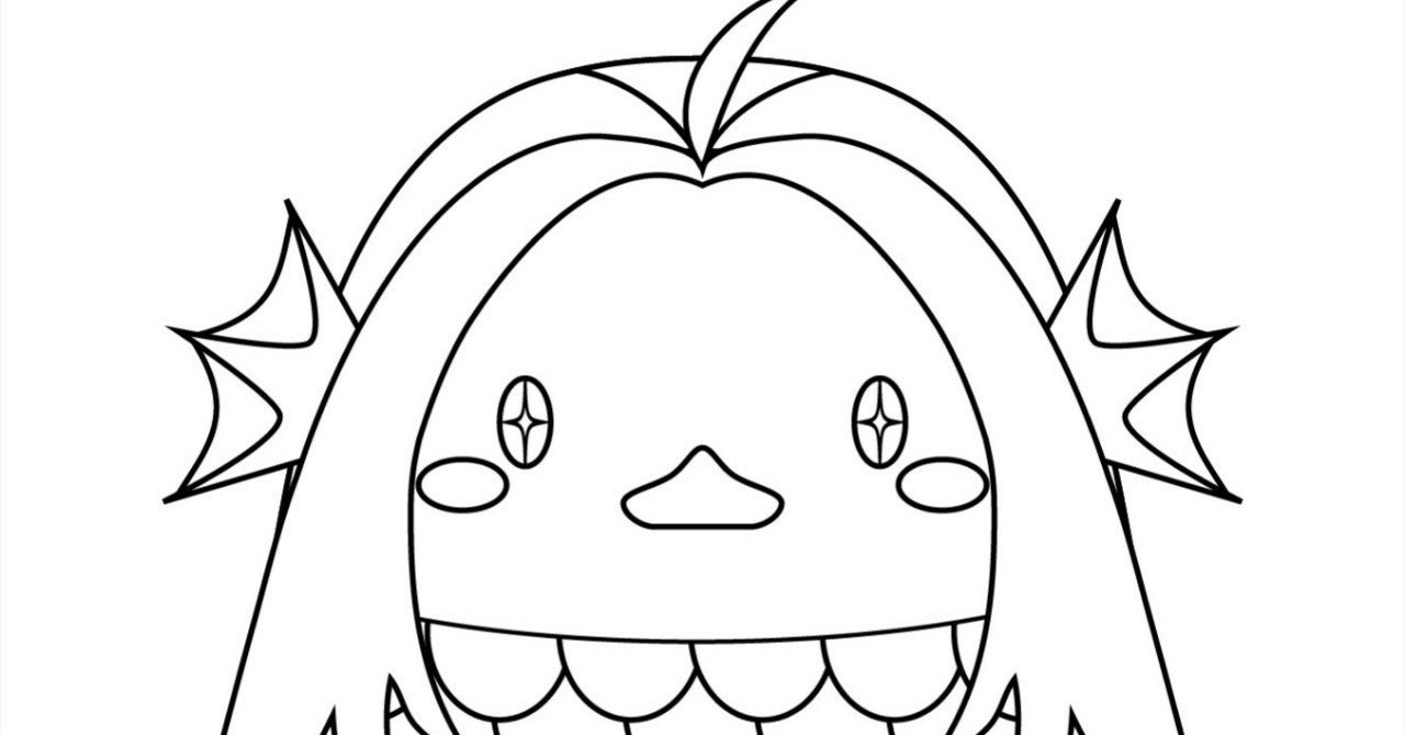 アマビエの塗り絵を作りました｜チヒロ｜note